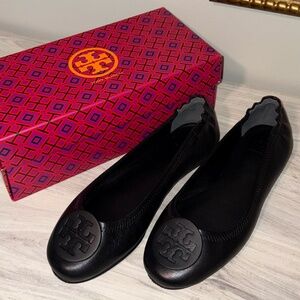 Tory Burch Black Ballet Flats